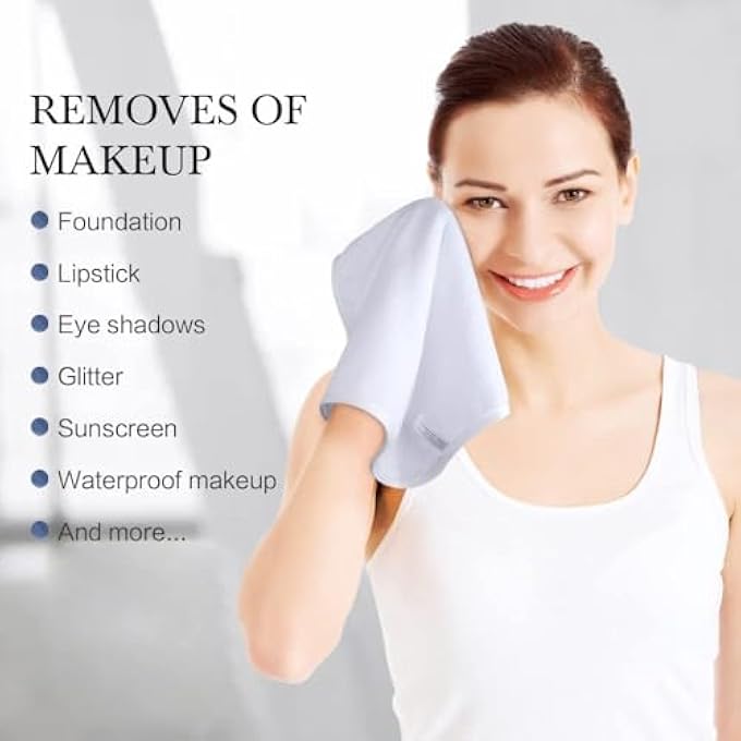 Sinland MICROFIBER FACE CLOTHS FOR BATH REUSABLE MAKEUP REMOVER CLOTH ULTRA SOFT AND ABSORBENT WASHCLOTHS FOR BABY 12INCH X 12INCH WHITE 6 PACK - Image 2